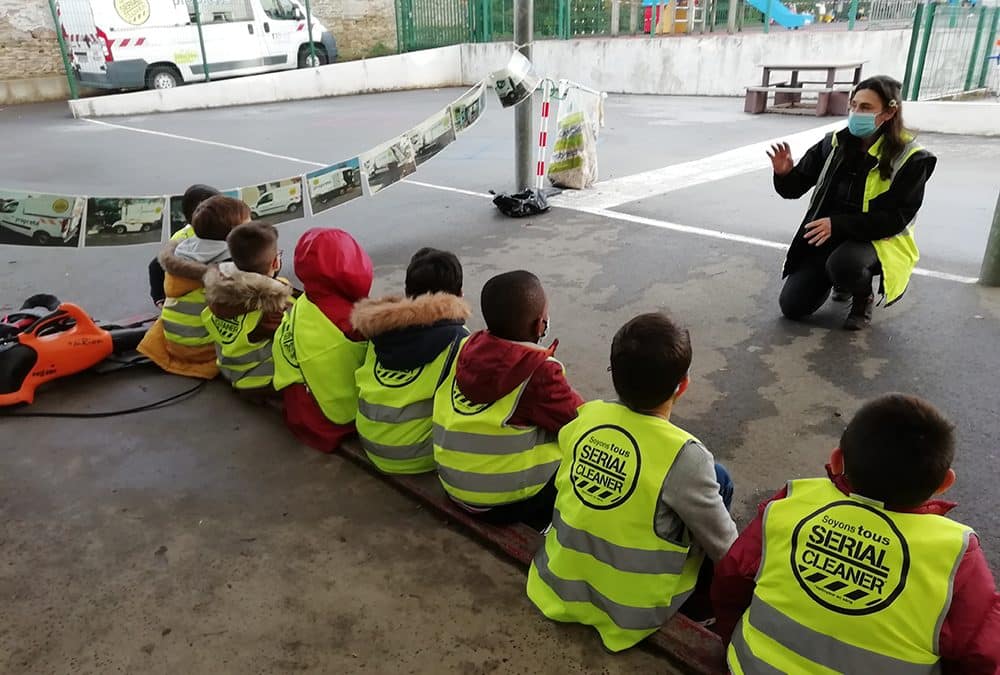 Sensibilisation des CP aux bons gestes de propreté par les agents de la collectivité !