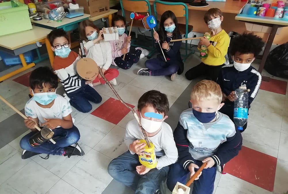 Musique et recyclage chez les CP !