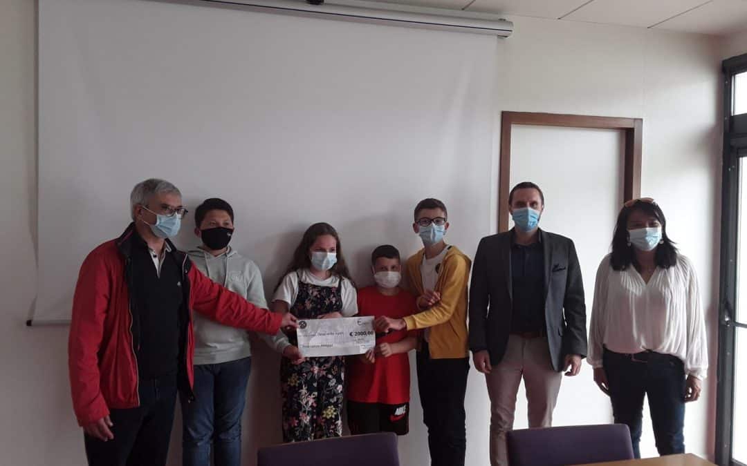 Remise d’un chèque de 2000€ à l’association AMIGGO