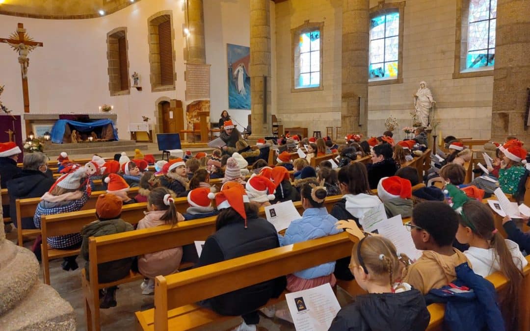 Célébration de Noël, école Javouhey