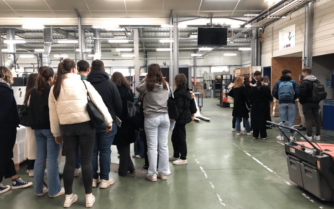 Les étudiants de 1ère année de BTS COM en visite chez Cloître Imprimeur !