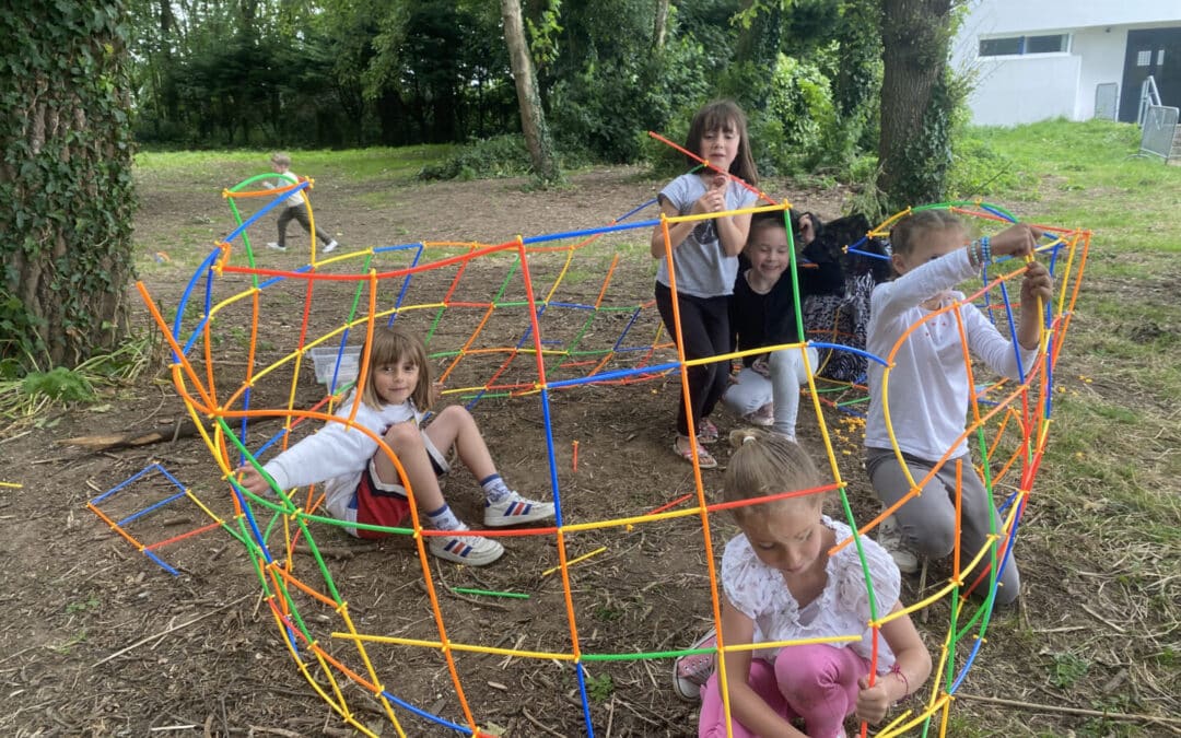 Des cabanes dans le bois de l’école !
