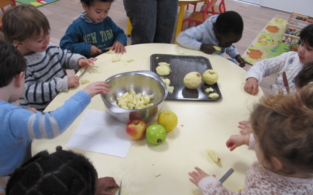 Réalisation de la compote de pommes et dégustation !