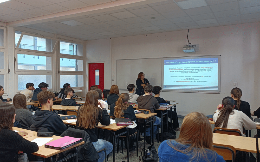 Intervention de Mme Morgane Jézéquel, Expert-Comptable chez CER France auprès de 1ère STMG et Term STMG Gestion Finance lundi 25 Novembre 2024