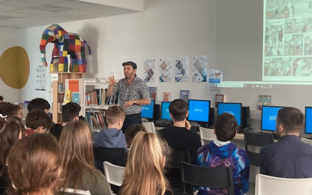 Quand la BD rencontre l’Histoire : Kris échange avec les élèves de Kerbonne !